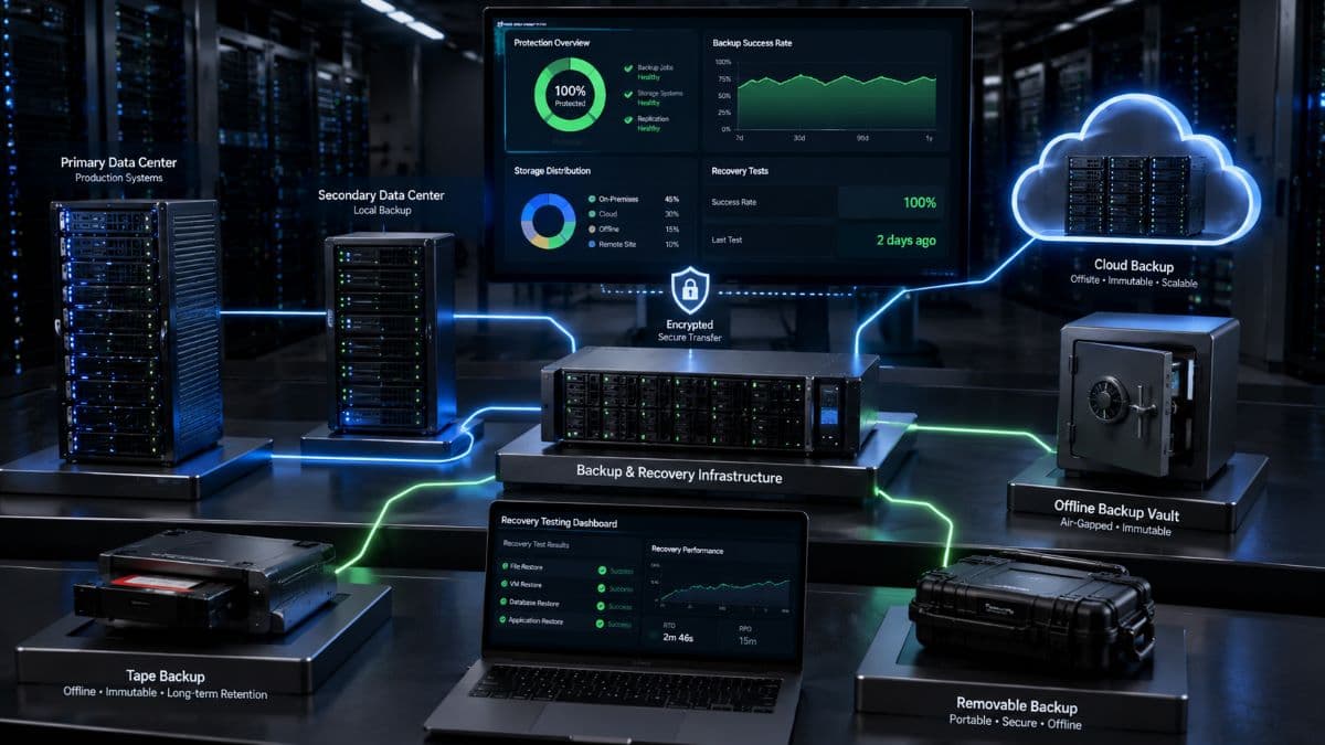 Layered enterprise backup and recovery architecture