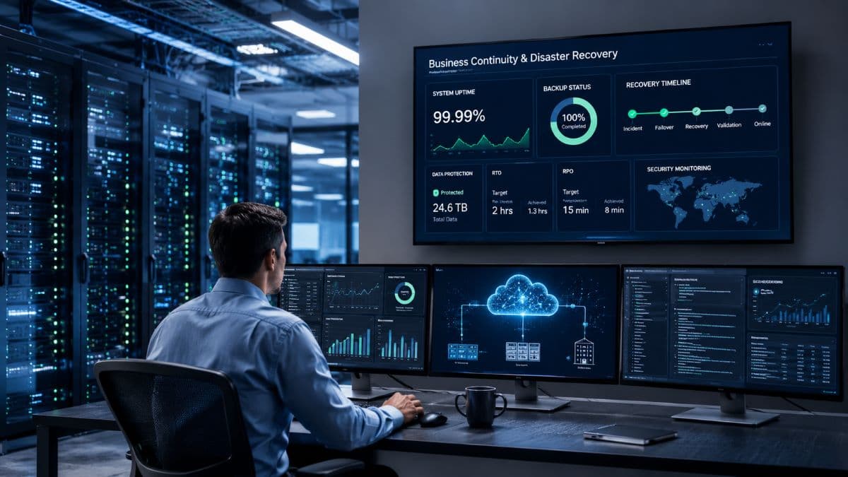 Enterprise disaster recovery monitoring dashboard system