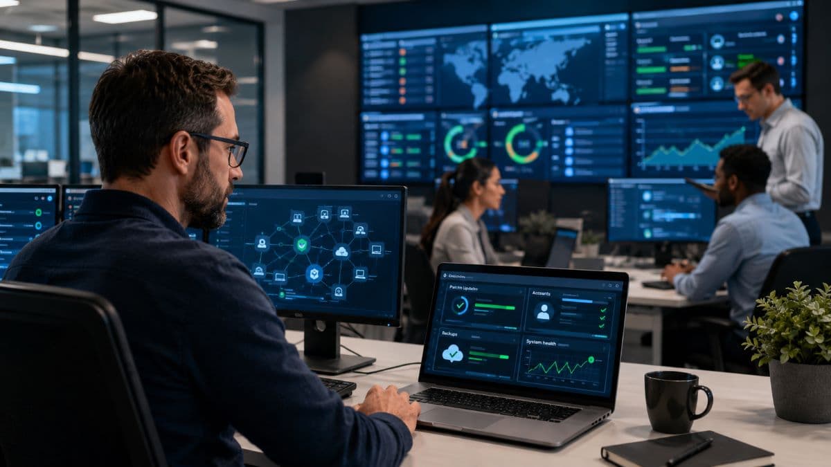 IT team overseeing automated business operations