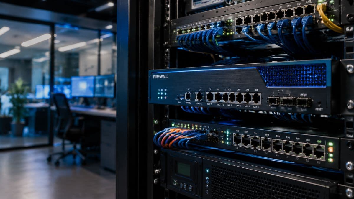 enterprise network firewall server room security