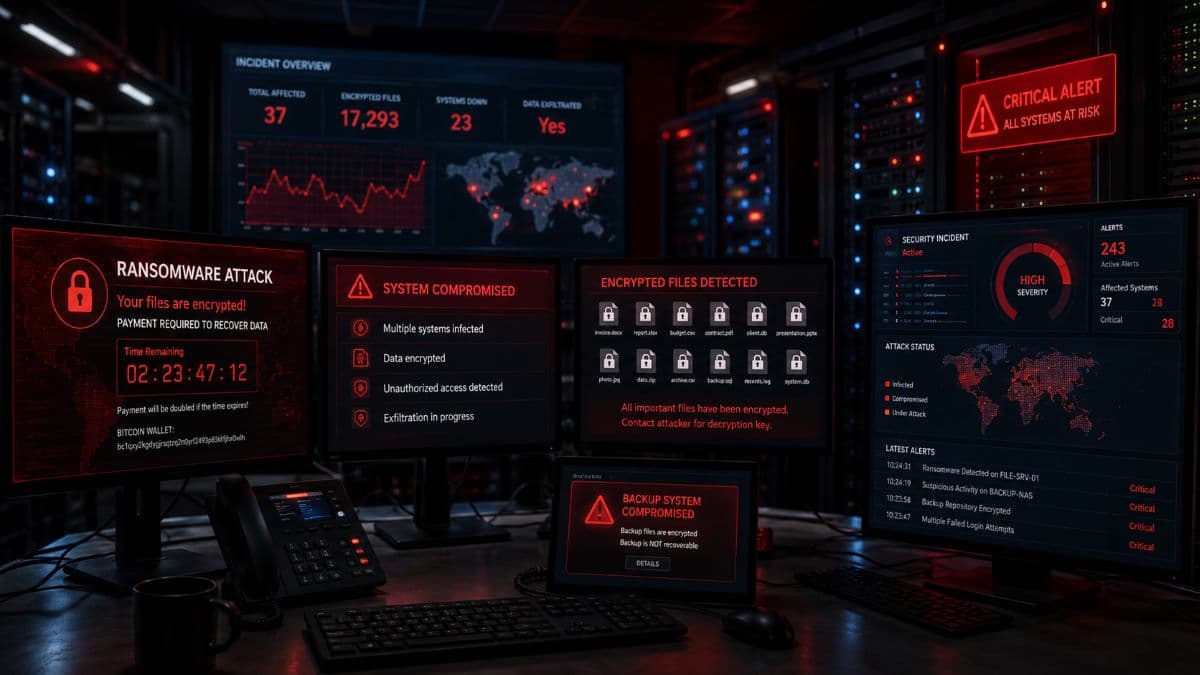 Ransomware attack affecting backup systems