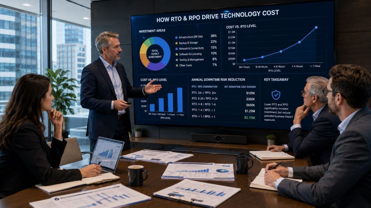 Boardroom discussion on resilience investment costs