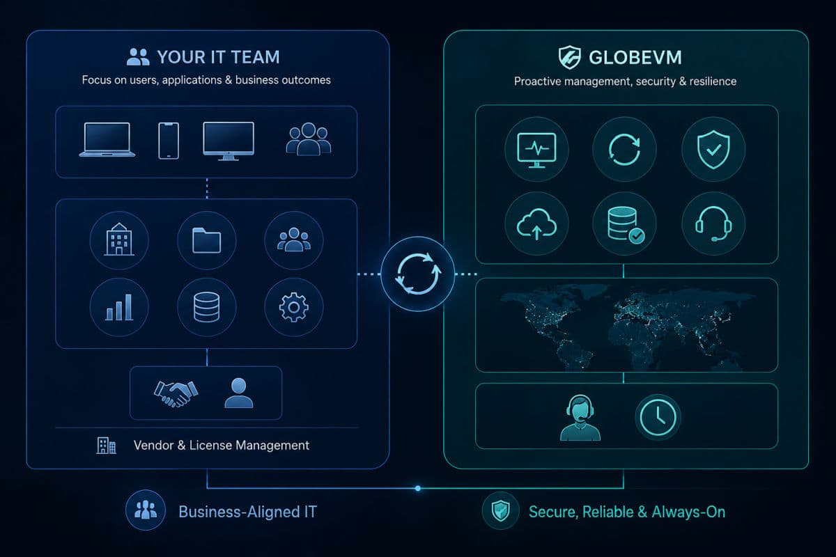 Co-managed responsibilities between two teams